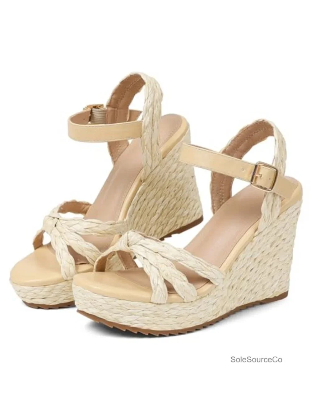 Womens Wedge Sandals Espadrille Platform Heels Arch Support Summer Shoes Ankle